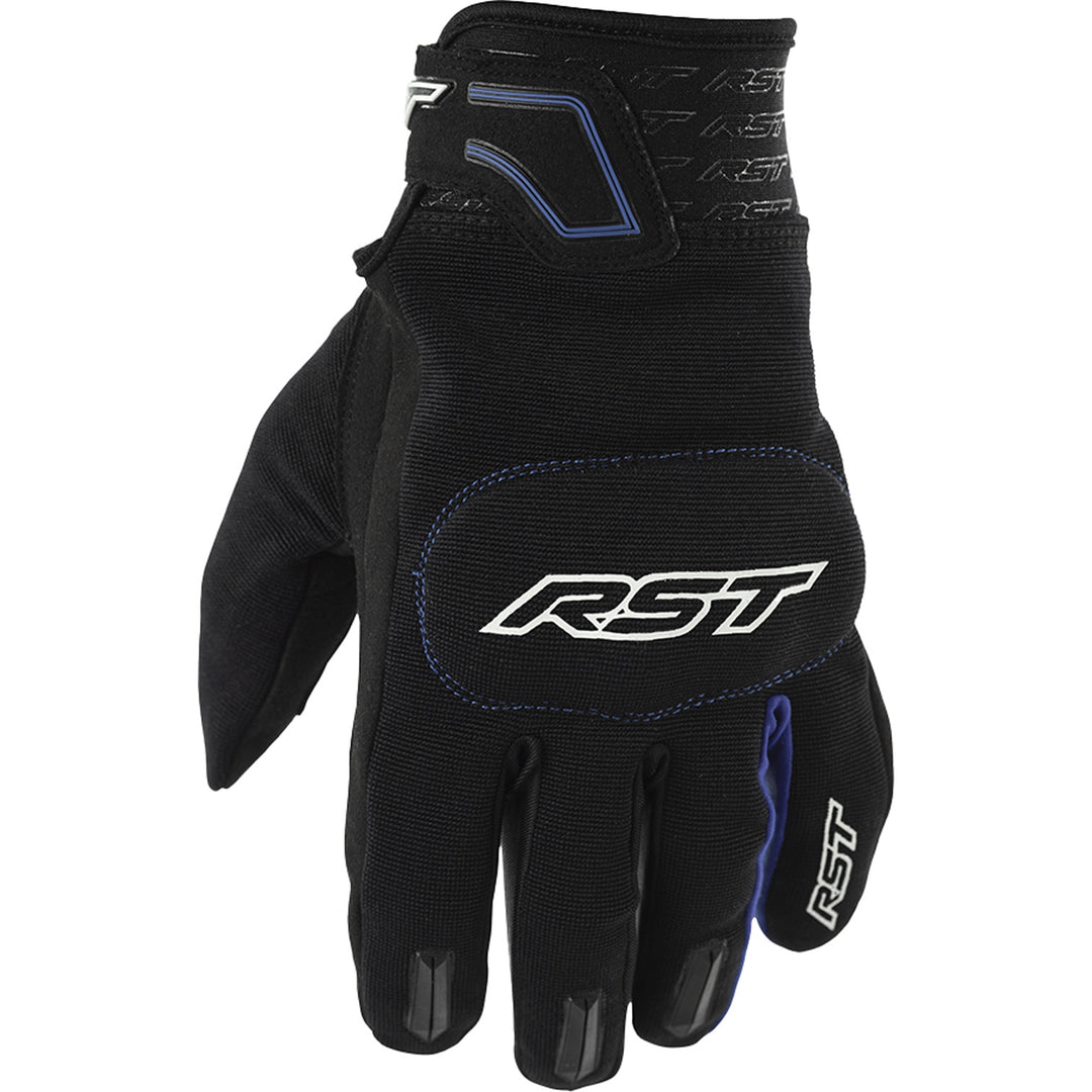 RST Rider CE Gloves Black/Blue - Back of Hand View