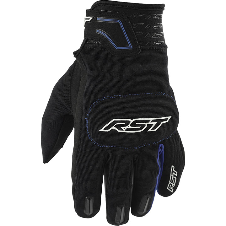 RST Rider CE Gloves Black/Blue - Back of Hand View