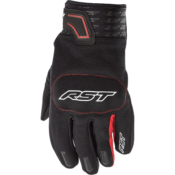 RST Rider CE Gloves Black/Red - Back of Hand View