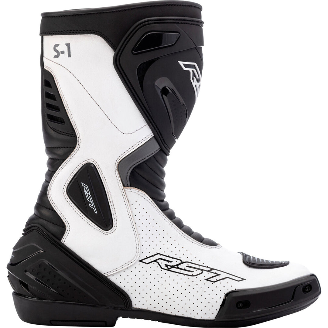 RST S1 CE Boots Black/White - Outer Side View