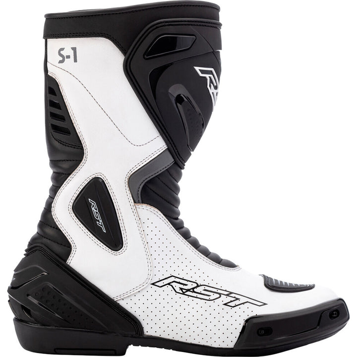 RST S1 CE Boots Black/White - Outer Side View