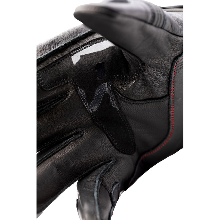 RST S1 CE Gloves Black/Grey/Red - Close-Up of Palm Details