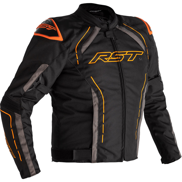 RST S1 CE Jacket Black/Grey/Neon Orange - Front View