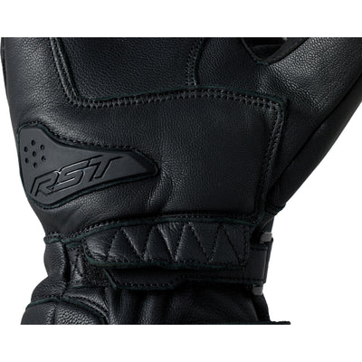 RST S1 CE Waterproof Gloves Black/Black - Close-Up of Palm Details