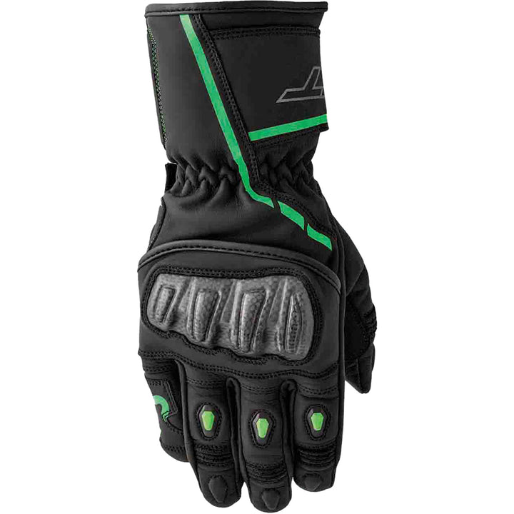 RST S1 Gloves Black/Flo Green - Back of Hand View