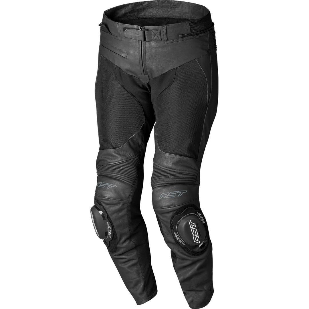 RST S1 Mesh CE Leather Pant Black/Black - Front View