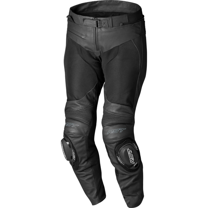 RST S1 Mesh CE Leather Pant Black/Black - Front View