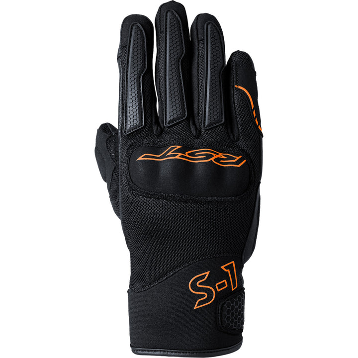 RST S1 Mesh CE Gloves Black/Neon Orange - Back of Hand View
