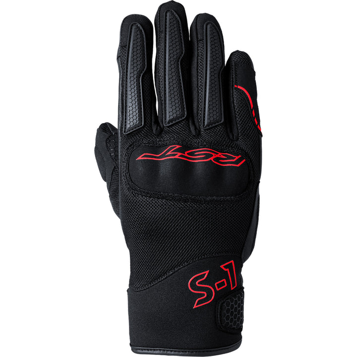 RST S1 Mesh CE Gloves Black/Red - Back of Hand View