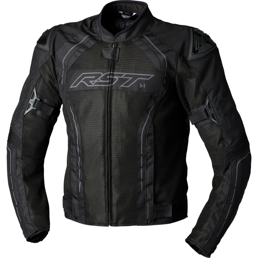 RST S1 Mesh CE Jacket Black/Black - Front View