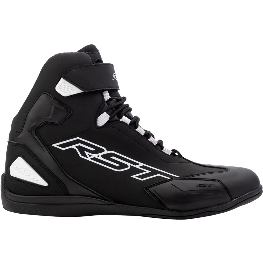 RST Sabre Moto CE Shoe Black/Black/White - Outer Side View