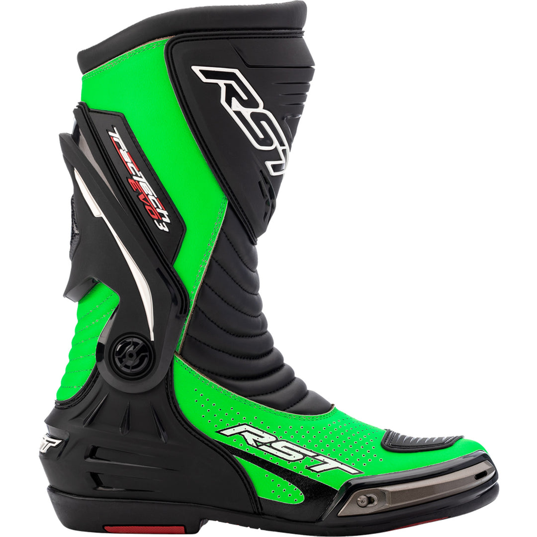 RST Tractech Evo III Sport CE Boots Neon Green/Black - Outer Side View