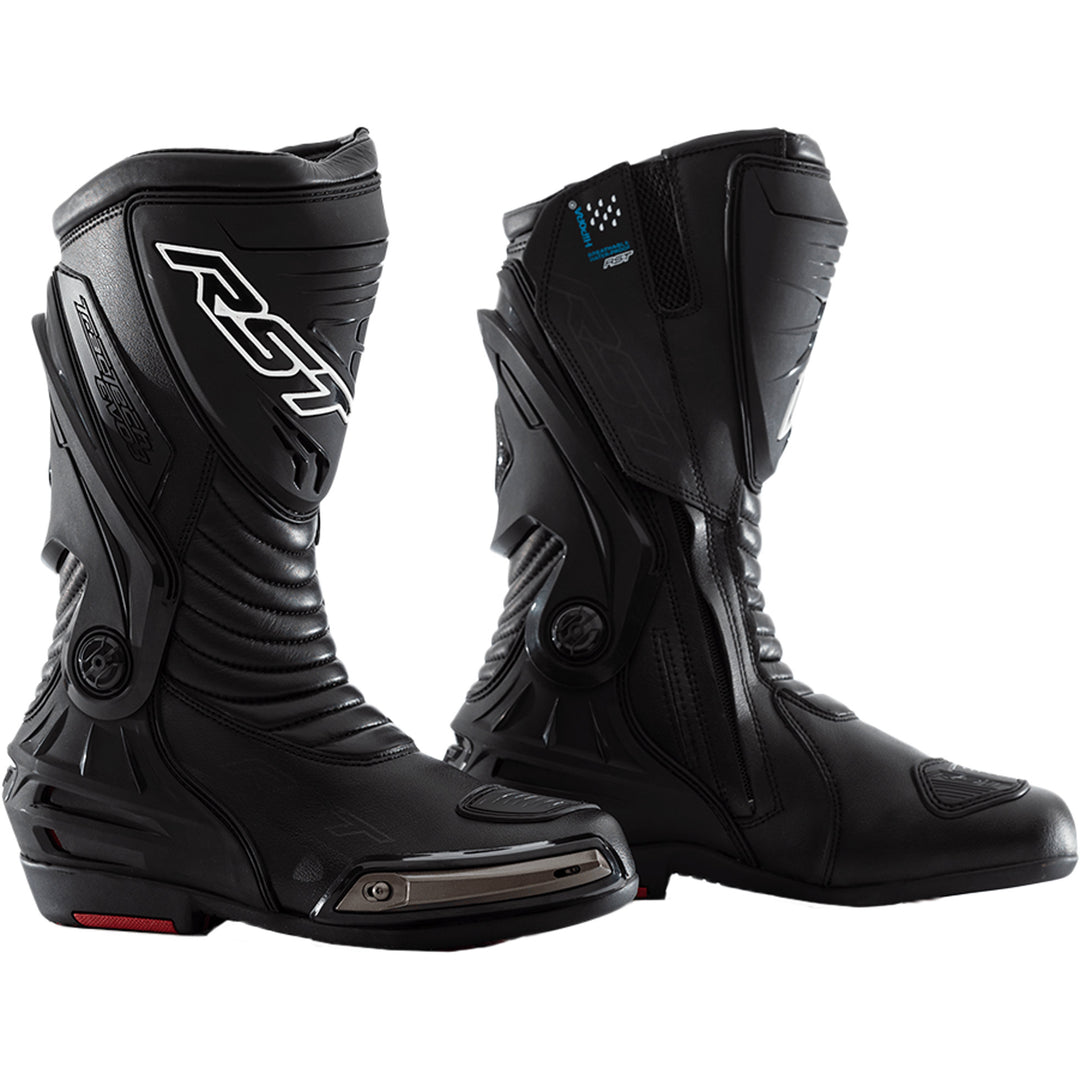 RST Tractech Evo III Sport CE Waterproof Boots Black/Black - Side View of Pair