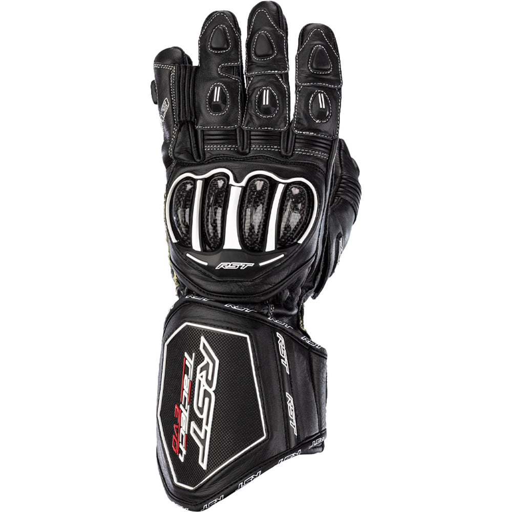 RST Tractech Evo 4 CE Gloves Black/Black/Black - Back of Hand View