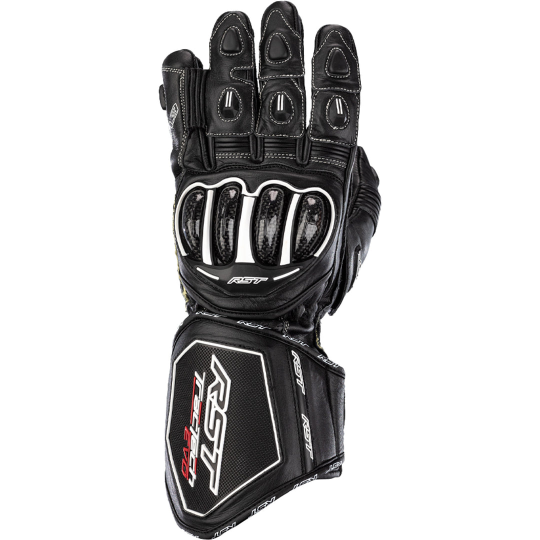 RST Tractech Evo 4 CE Gloves Black/Black/Black - Back of Hand View