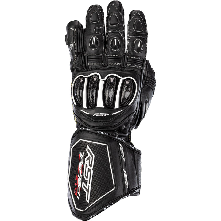 RST Tractech Evo 4 CE Gloves Black/Black/Black - Back of Hand View