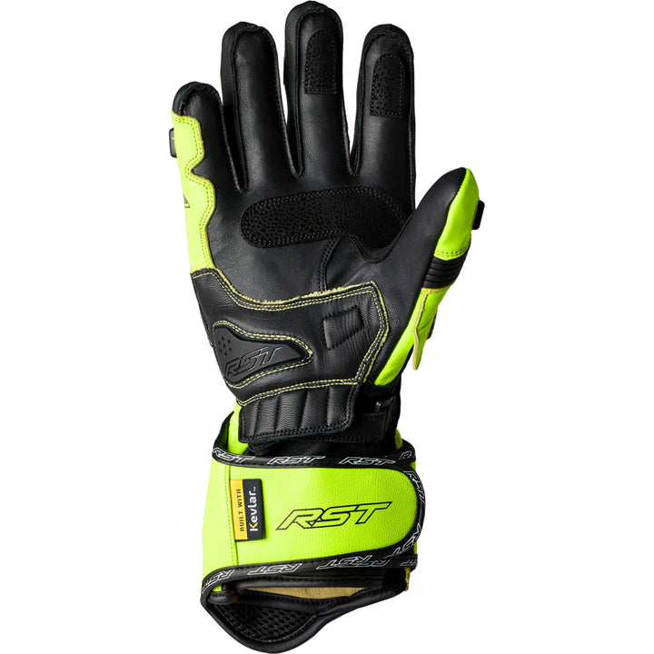 RST Tractech Evo 4 CE Gloves Neon Yellow/Black - Palm View
