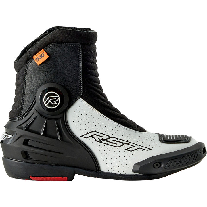RST TracTech Evo D3O Short Boots Black/White - Outer Side View