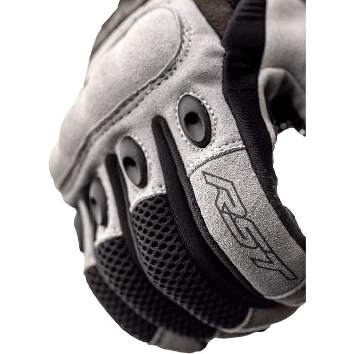 RST Ventilator-X CE Gloves Silver/Black - Close-Up of Knuckle Protector and Finger Details