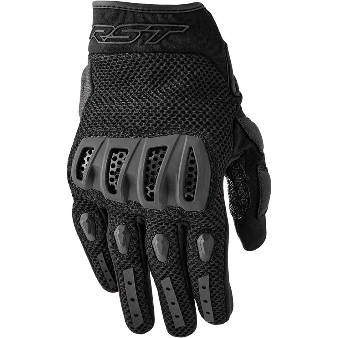 RST Vortek Gloves Black - Back of Hand View