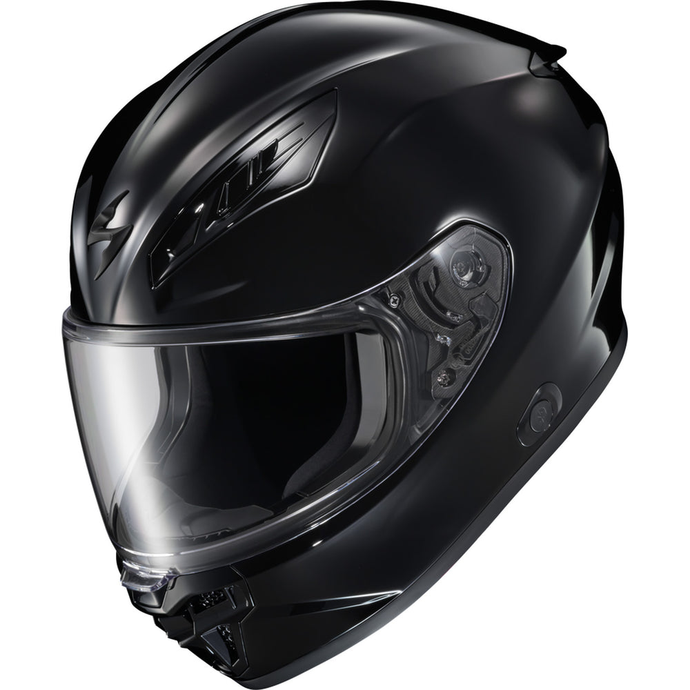 SCORPION EXO EXO-R430 Solid Helmet Black - Angled Front Left Side View