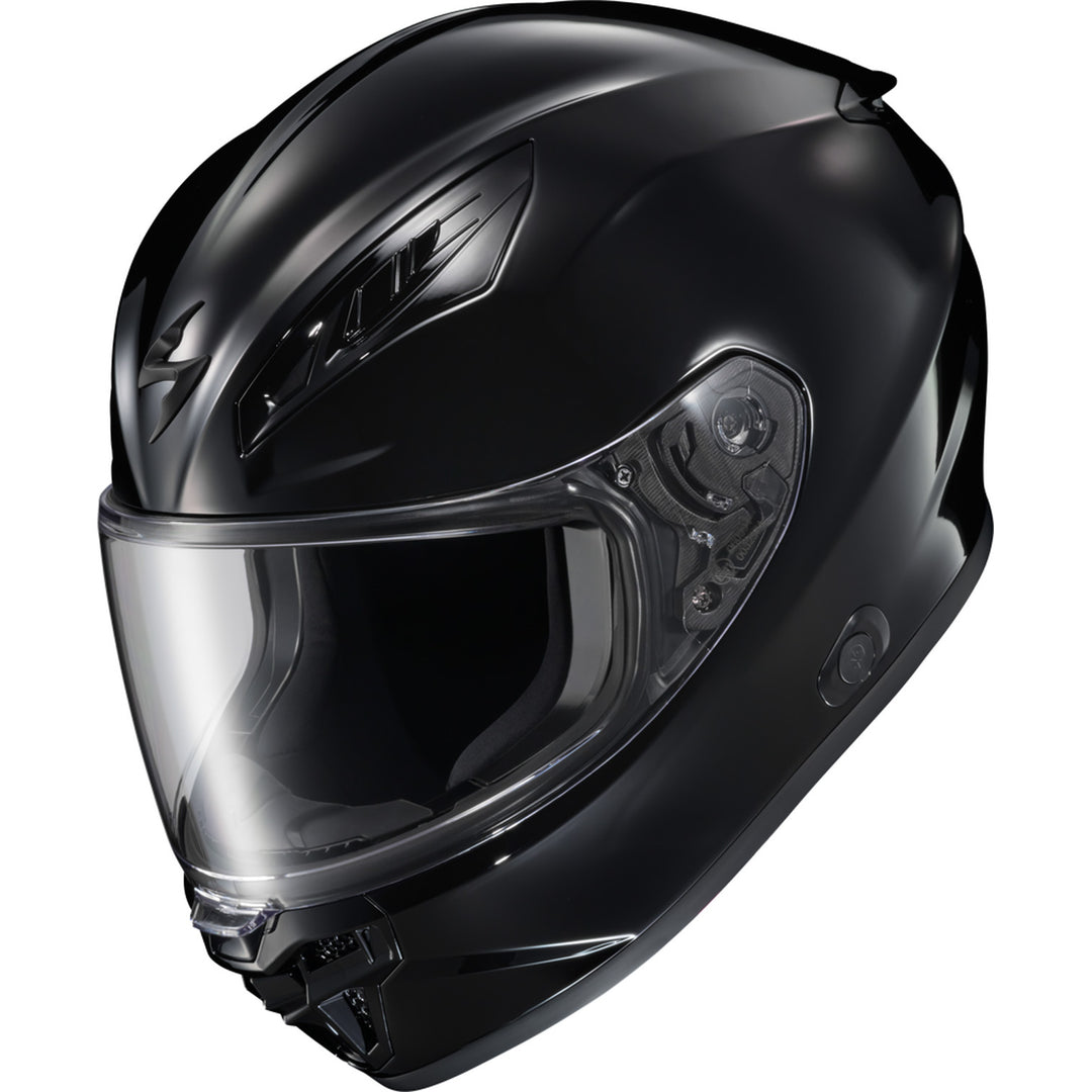 SCORPION EXO EXO-R430 Solid Helmet Black - Angled Front Left Side View