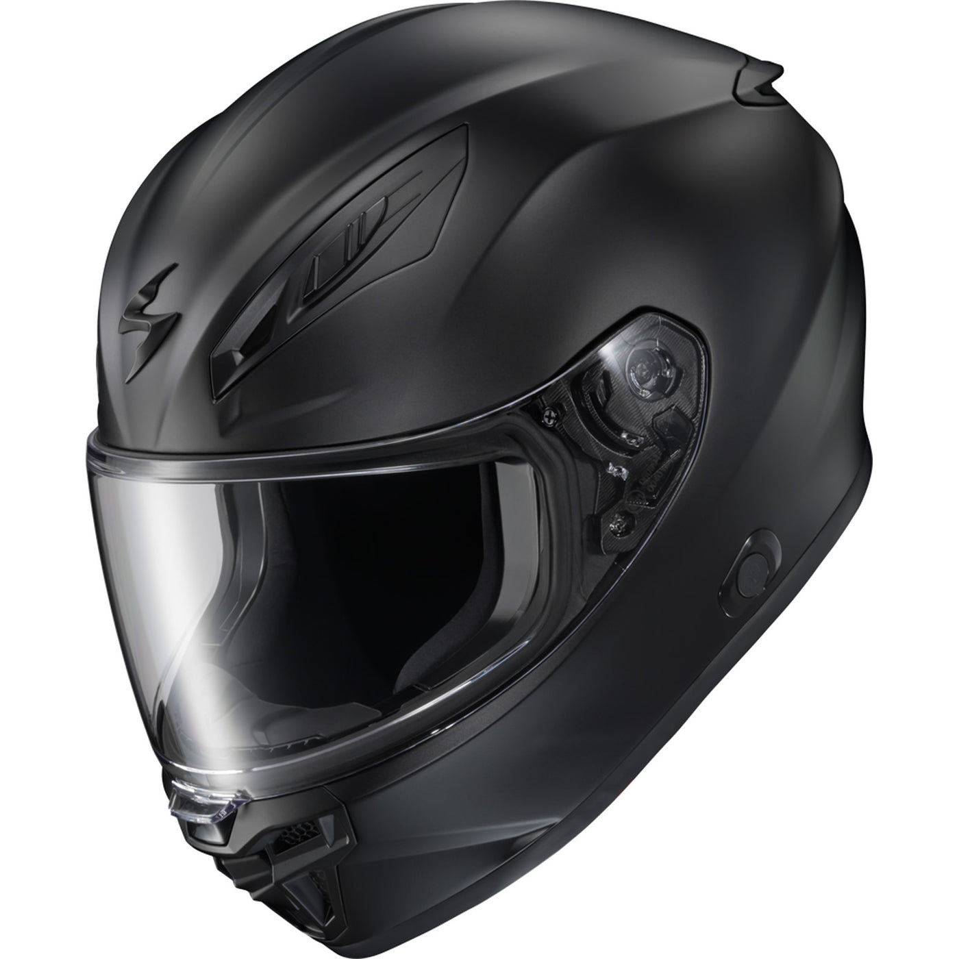 SCORPION EXO EXO-R430 Solid Helmet Matte Black - Angled Front Left Side View