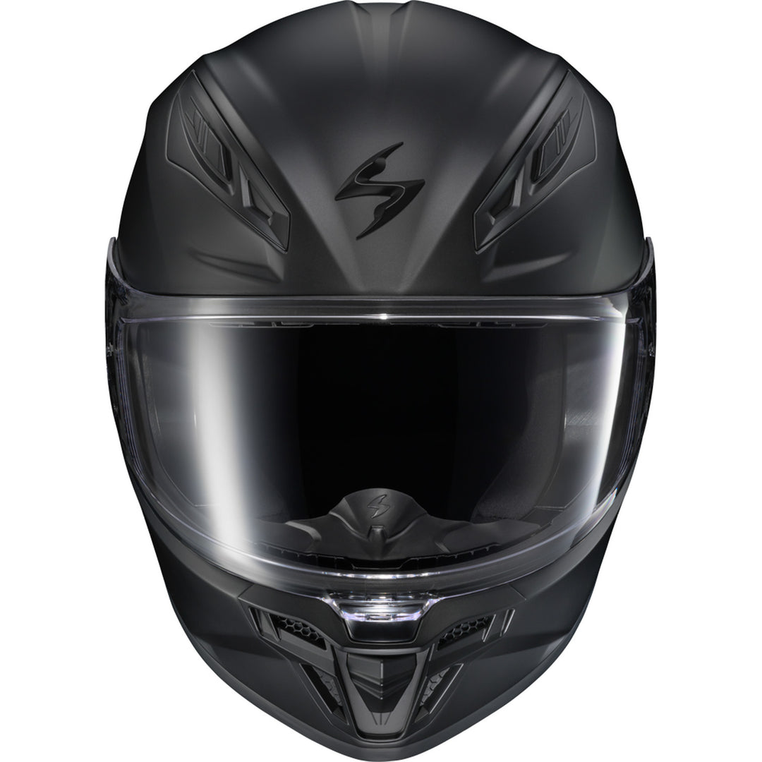 SCORPION EXO EXO-R430 Solid Helmet Matte Black - Front View