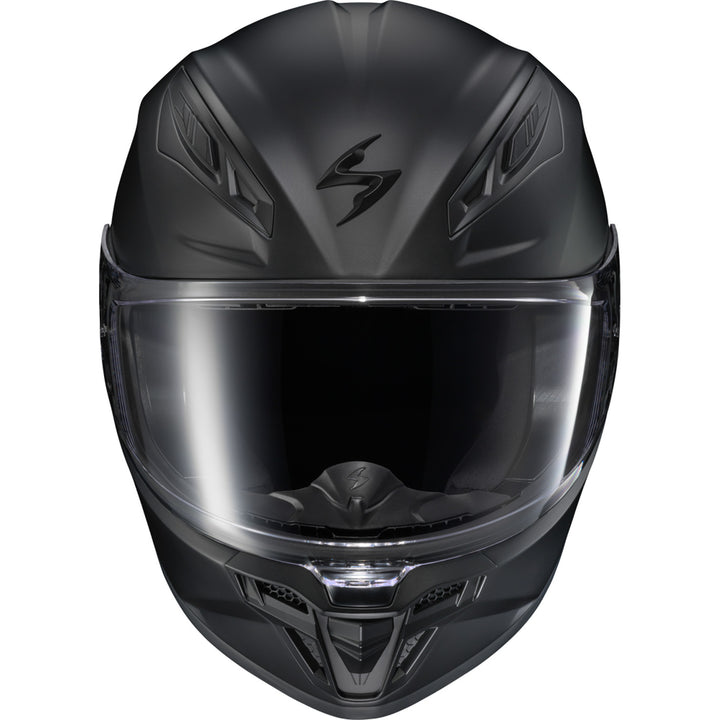 SCORPION EXO EXO-R430 Solid Helmet Matte Black - Front View