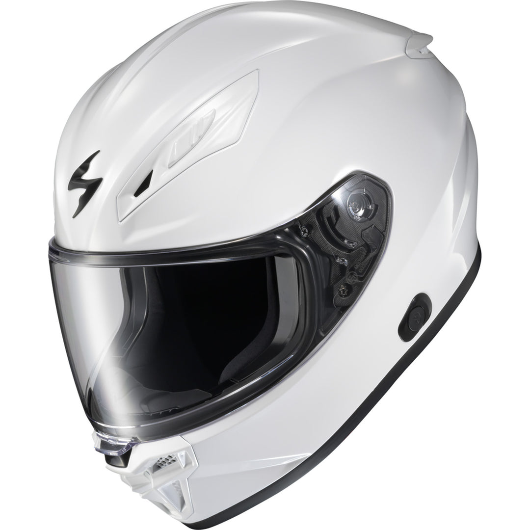 SCORPION EXO EXO-R430 Solid Helmet White - Angled Front Left Side View