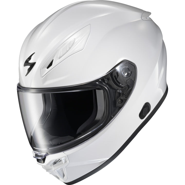SCORPION EXO EXO-R430 Solid Helmet White - Angled Front Left Side View