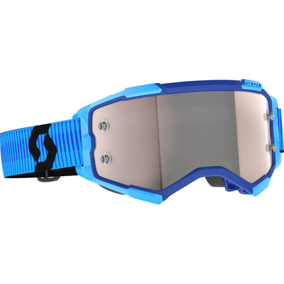 SCOTT Fury Chrome Lens Goggle Blue/Black - Front Side View