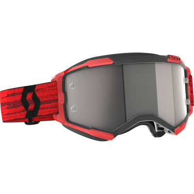 SCOTT Fury Chrome Lens Goggle Dark Red - Front Side View