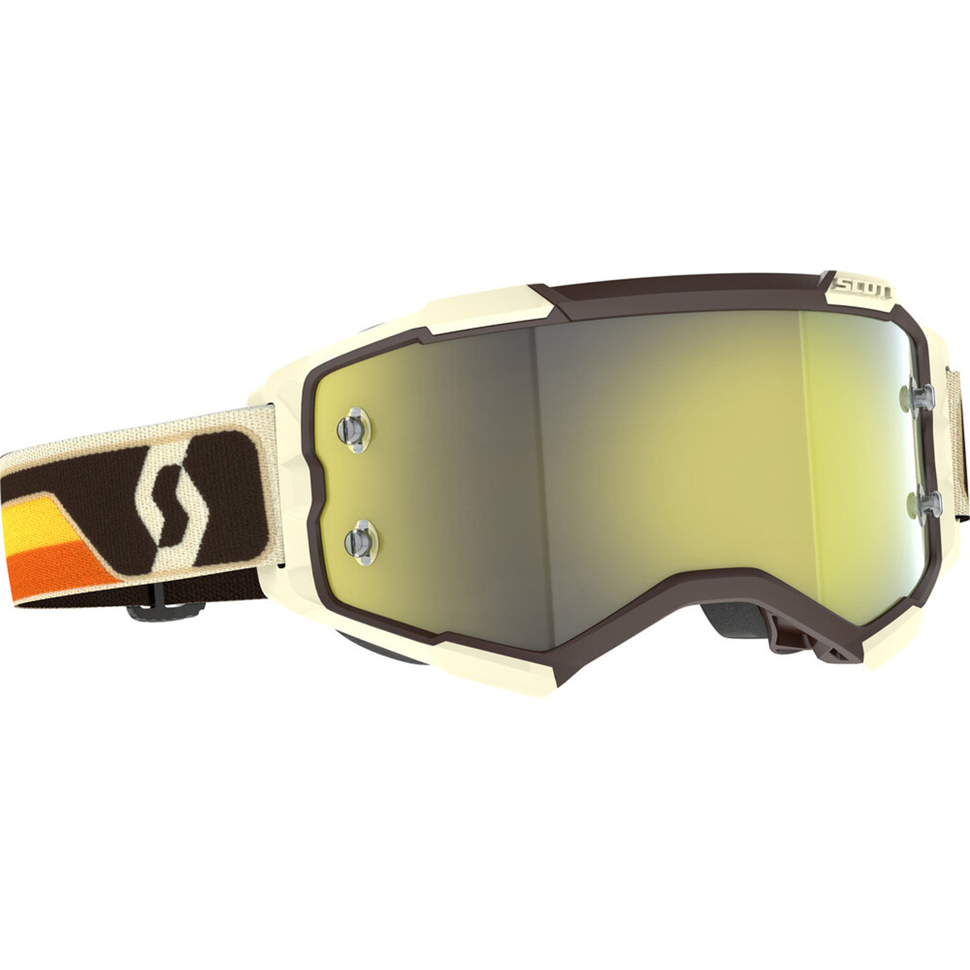 SCOTT Fury Chrome Lens Goggle Deep Brown/Beige - Front Side View