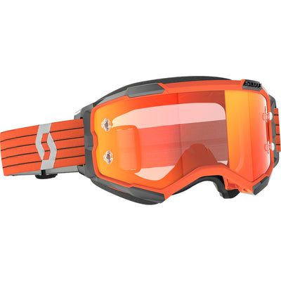 SCOTT Fury Chrome Lens Goggle Orange/Grey - Front Side View