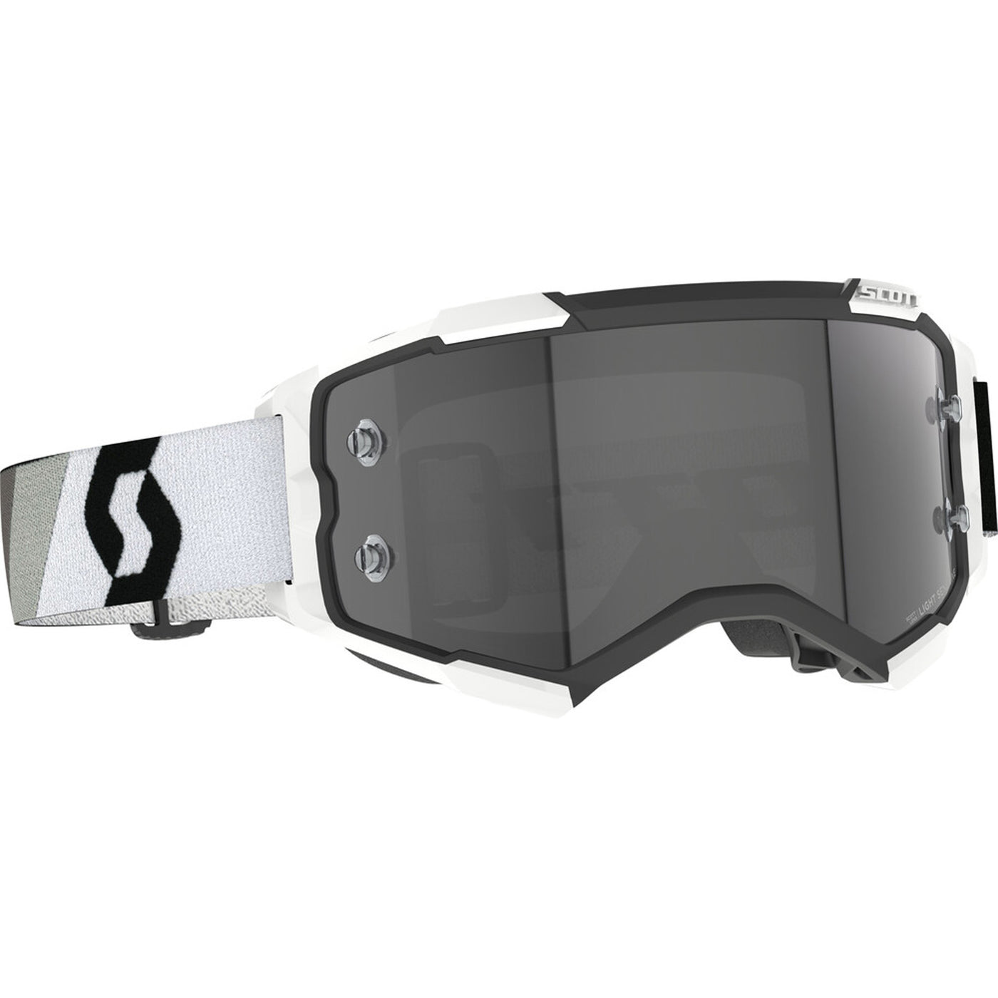 SCOTT Fury Light-Sensitive Lens Goggle Premium Black/White - Front Side View