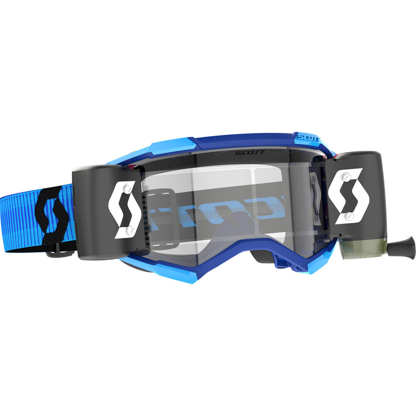 SCOTT Fury Works Film System Goggle Blue/Black - Front Side View