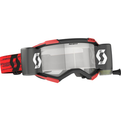 SCOTT Fury Works Film System Goggle Dark Red - Front Side View