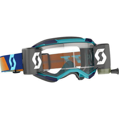 SCOTT Fury Works Film System Goggle Royal Blue/Orange - Front Side View