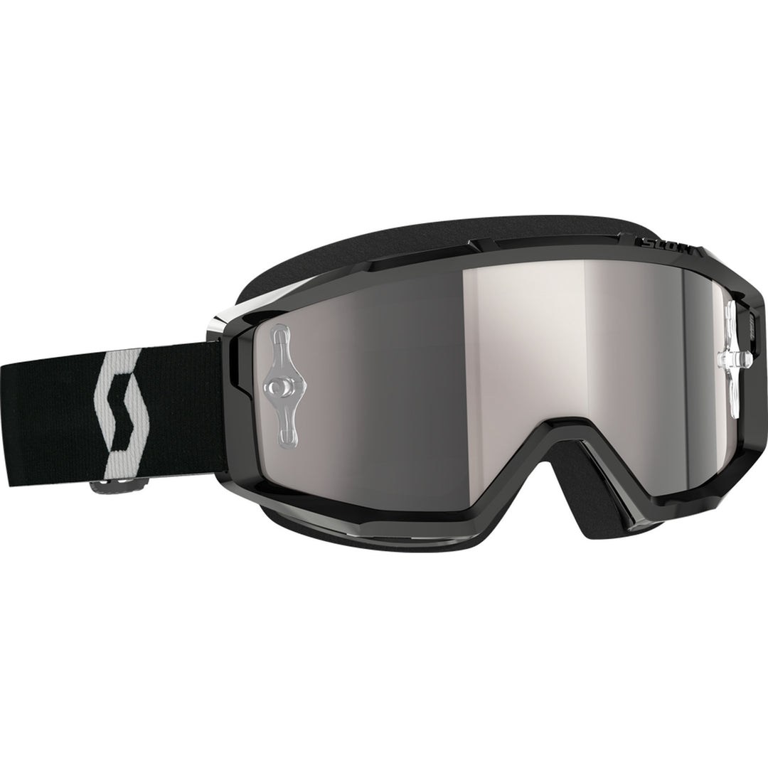 SCOTT Primal Chrome Lens Goggle Black/White - Front Side View