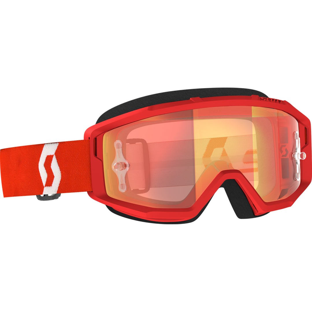 SCOTT Primal Chrome Lens Goggle Red/White - Front Side View