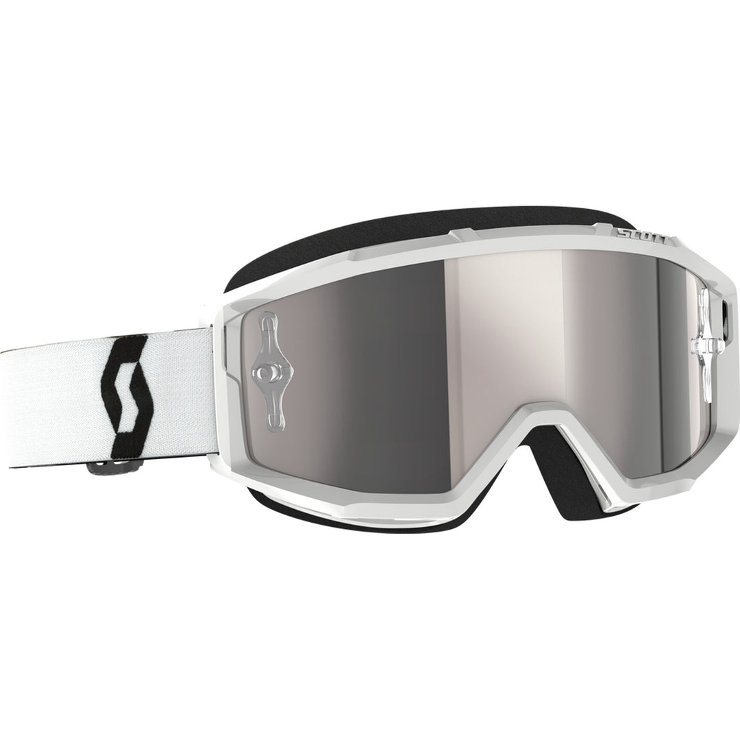 SCOTT Primal Chrome Lens Goggle White - Front Side View