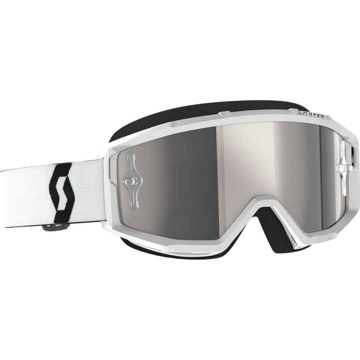 SCOTT Primal Chrome Lens Goggle White - Front Side View