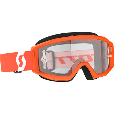 SCOTT Primal Clear Lens Goggle Orange/White - Front Side View