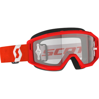 SCOTT Primal Clear Lens Goggle Red/White - Front Side View