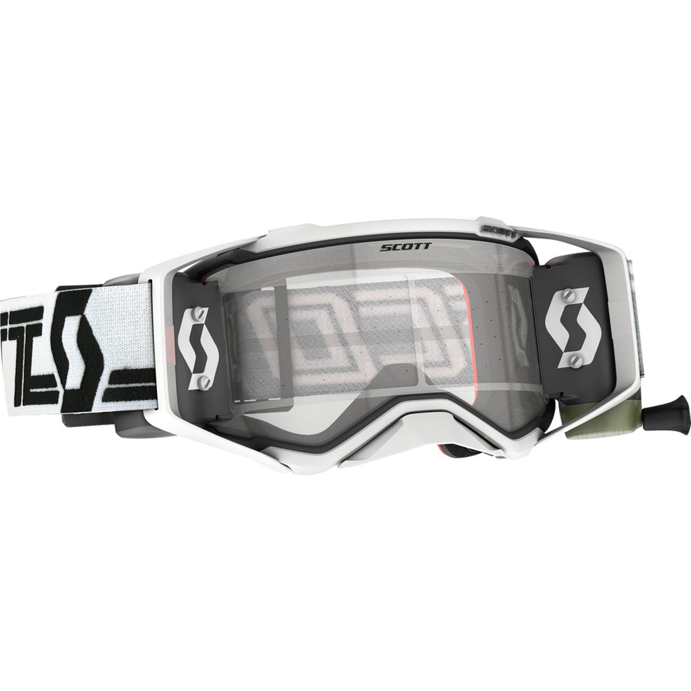 SCOTT Prospect Super Works Film System Goggle White/Black - Front Side View