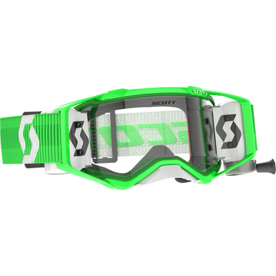 SCOTT Prospect Works Film System Goggle Green/White - Front Side View