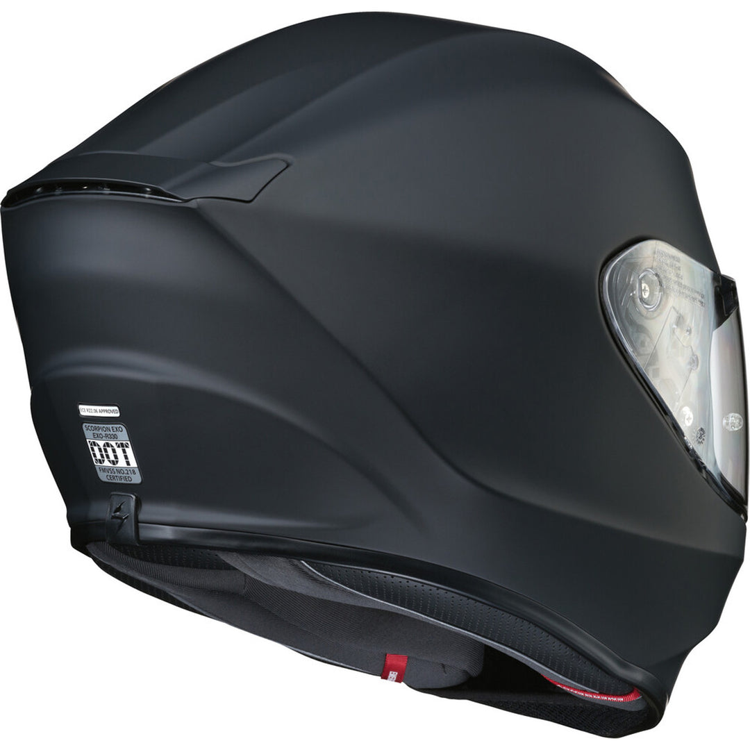 SCORPION EXO EXO-R330 Solid Helmet Matte Black - Rear Side View