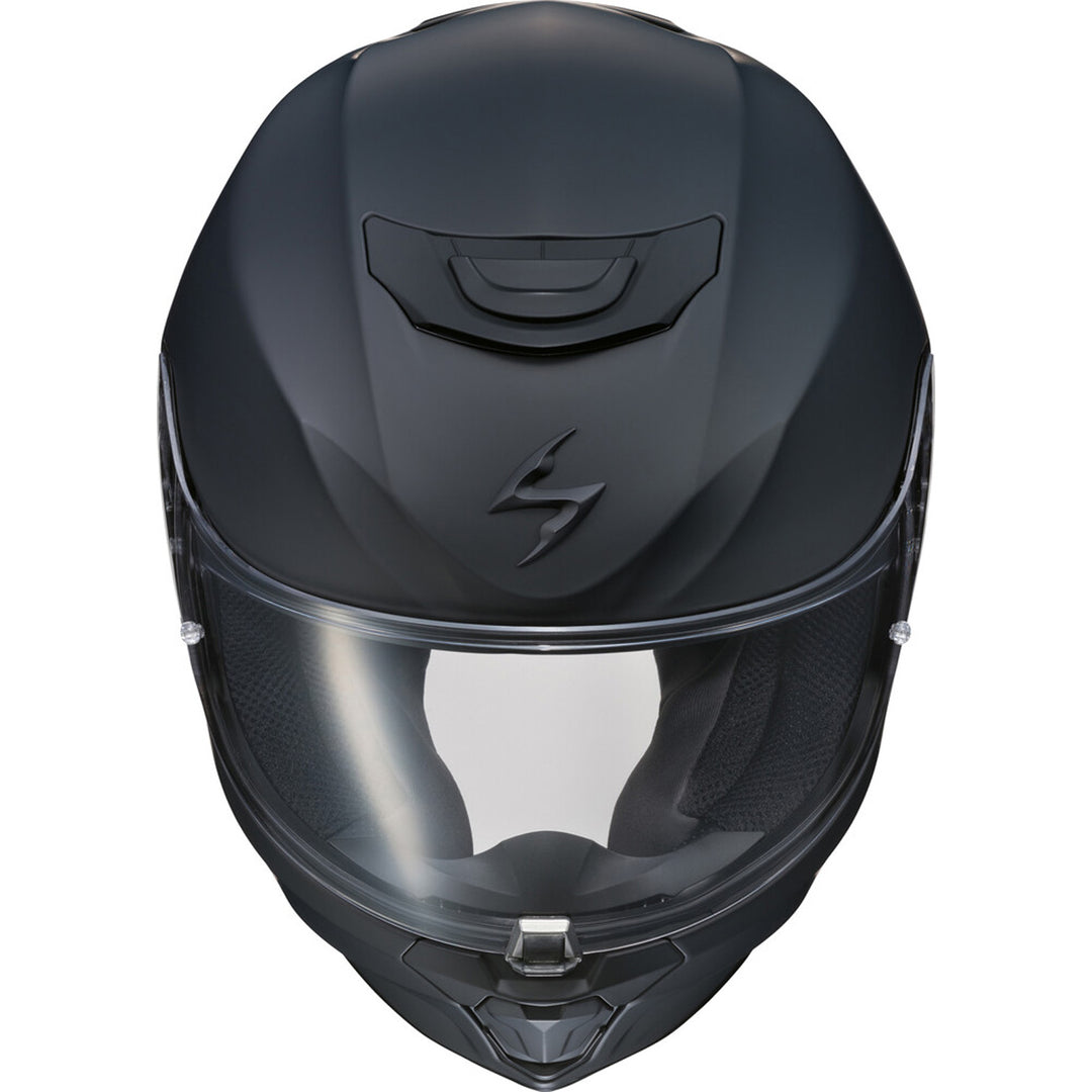 SCORPION EXO EXO-R330 Solid Helmet Matte Black - Front Top View