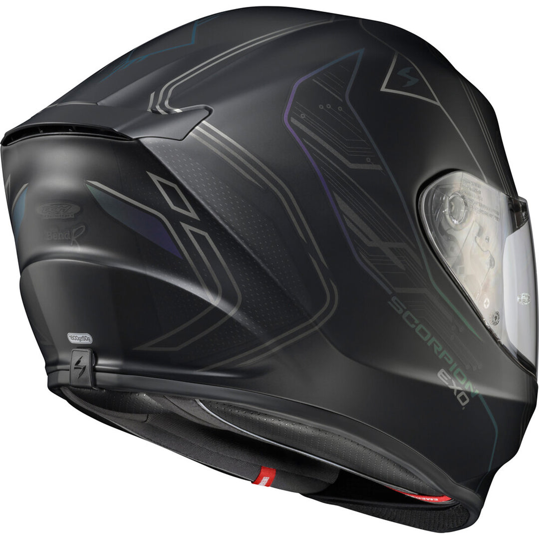 SCORPION EXO EXO-R330 Bendr Helmet Black - Rear Right Side View